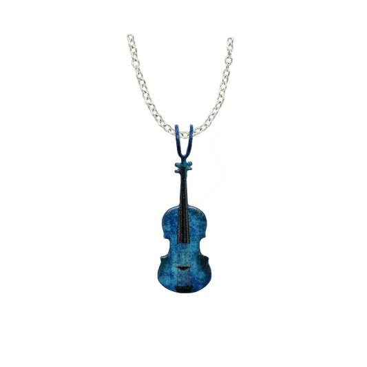 Blue Violin Necklace, Item# 4193X