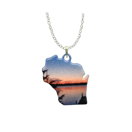 Blue Sunset WI Necklace, Item# 4197X