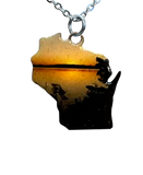 WI, Yellow Sunset, Large Necklace #4198X