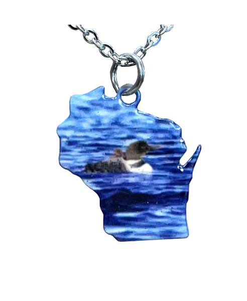 WI, Loon, Large Necklace #4199X