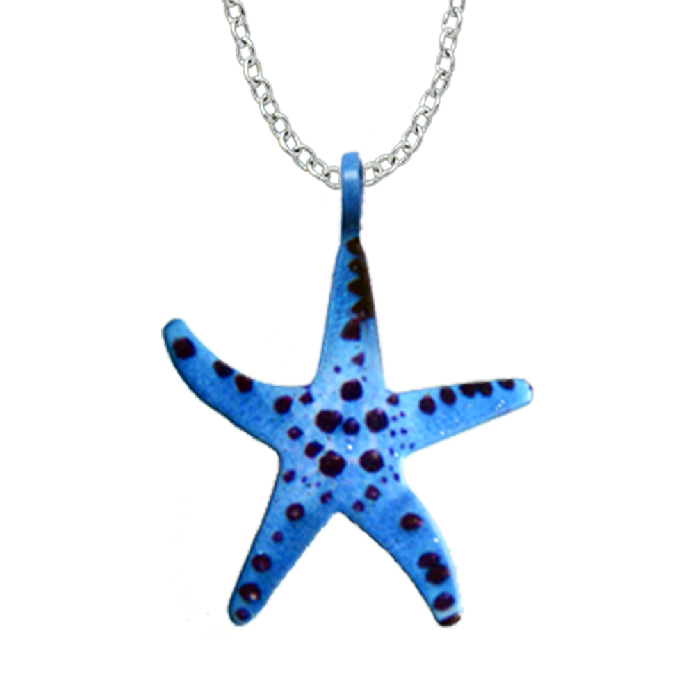 Blue-Knobbed Starfish Necklace, Item# 4213X