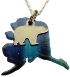 Aurora Alaska with Bear Necklace, Item# 4366X
