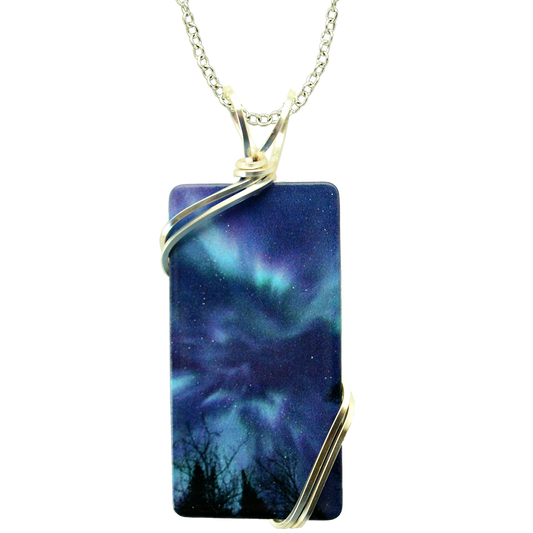 On Angel's Wings Rectangle Necklace