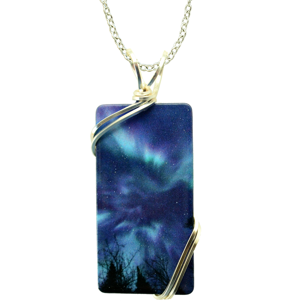 On Angel's Wings Rectangle Necklace