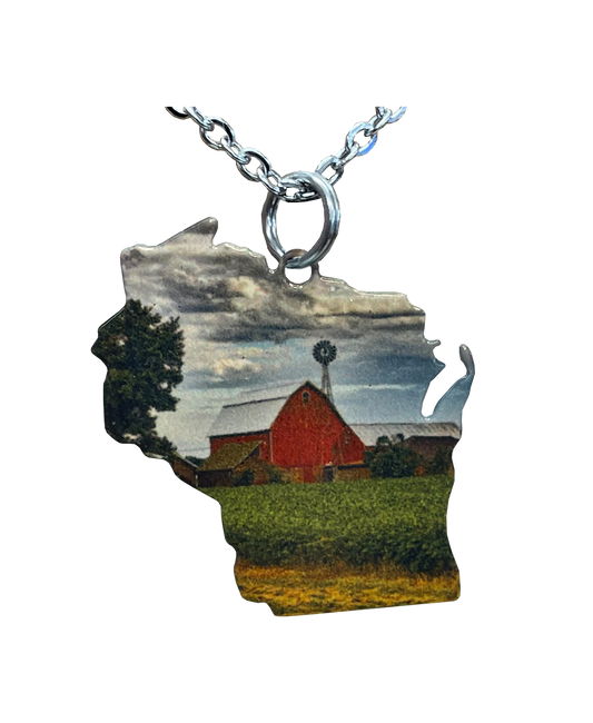 WI, Farm, Large Necklace #4460X