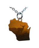 WI, Buck at Dawn, Large Necklace #4463X