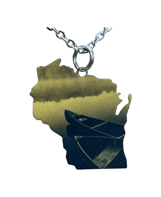 WI, Canoe, Large Necklace #4465X