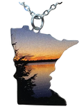 MN, Blue Sunset, Large Necklace #4195X