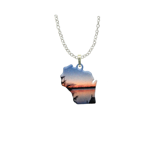 Blue Sunset WI Necklace, Item# 4559X