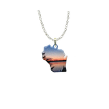 Blue Sunset WI Necklace, Item# 4559X
