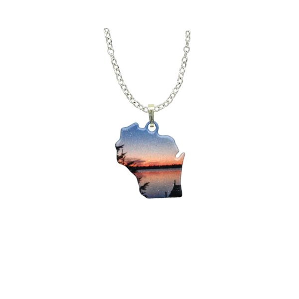 Blue Sunset WI Necklace, Item# 4559X