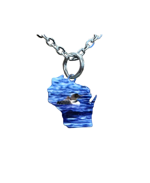 WI, Loon, Small Necklace #4566X