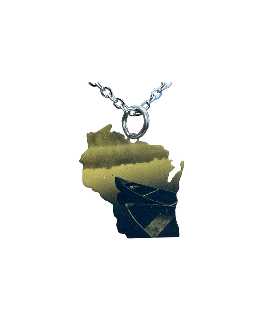 WI, Canoe, Small Necklace #4572X