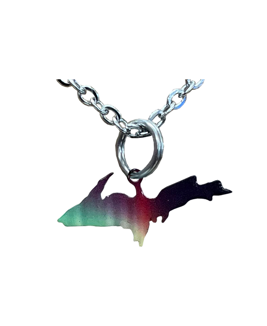 Upper MI, Rainbow, Small Necklace #4581X