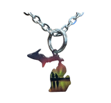 MI State, Birch Lake, small Necklace #4590X