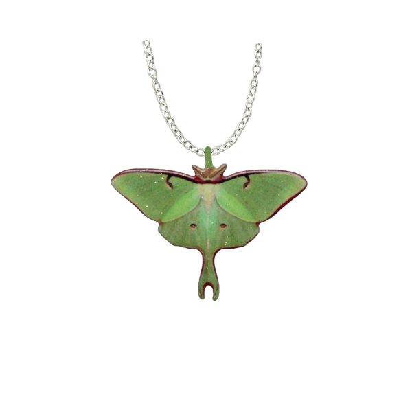 Sterling Silver Luna Moth Pendant Festoon