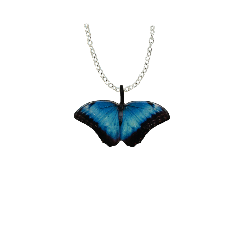 Blue Morpho Butterfly Necklace, Item# 4647X