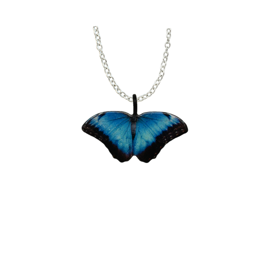 Blue Morpho Butterfly Necklace, Item# 4647X