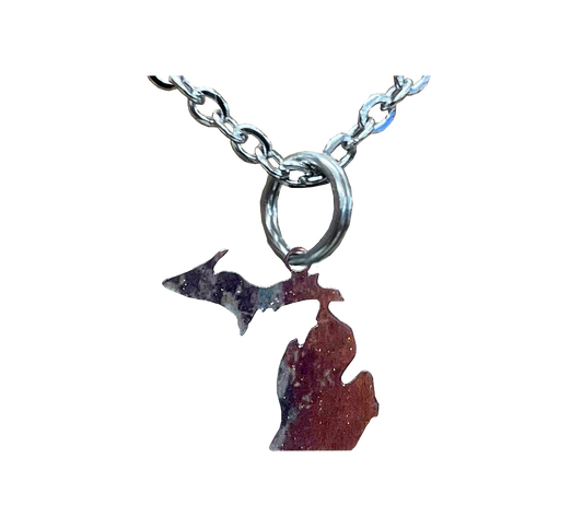 MI, State, Copper Small Necklace #4679X