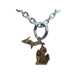 MI, State, Petoskey Stone Small Necklace #4680X
