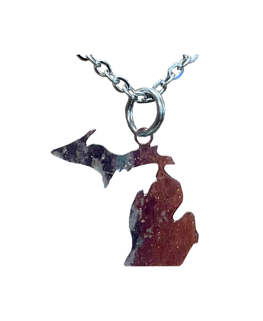MI State, Copper Large Necklace #4691X