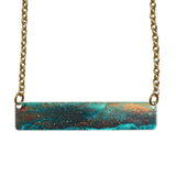 Rusty Turquoise 2" Bar Necklace