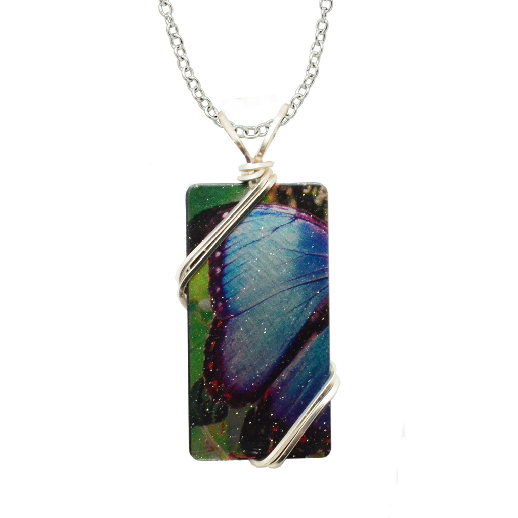 Blue morpho 2025 butterfly necklace