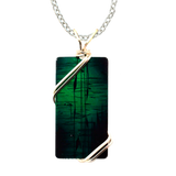 Cattails Necklace, 1.5" pendant with silver-plated wiring, Item# 4729X