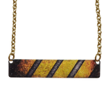 Safety 2" Metallic Bar Necklace