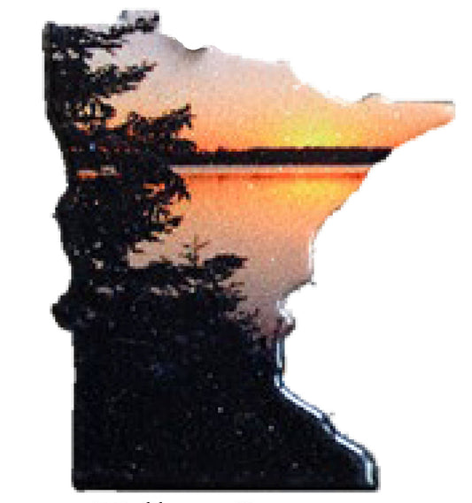 MN, Yellow Sunset Magnet, #9533