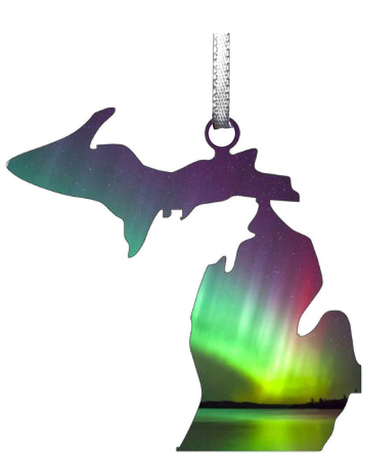 MI State, Rainbow Ornament 3" #8163