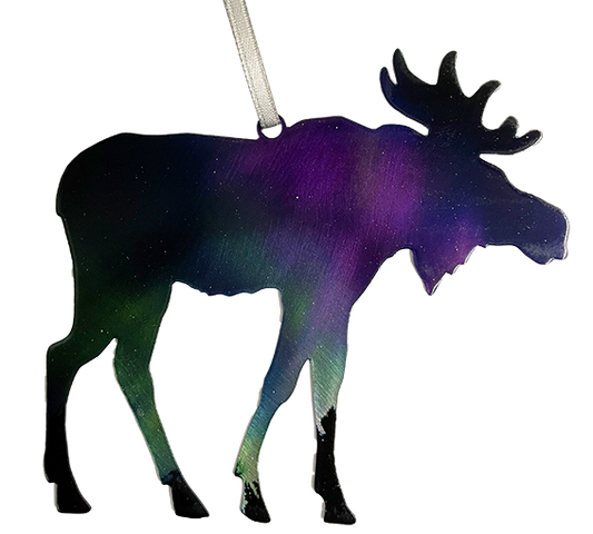 Moose, Fire N Ice ornament 4 inch #8241 by d'ears