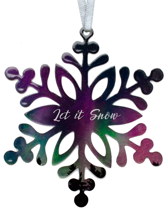 Fire & Ice Let it Snow Snowflake 4 inch ornament