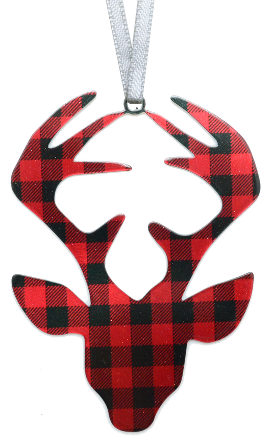 Lumberjack Plaid Buck 4 inch ornament