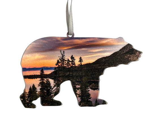 Bear Mountain Lake ornament 4 inch  #8370 by d'ears