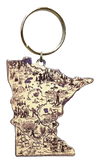 MN, Vintage Map, Key Chain #8516