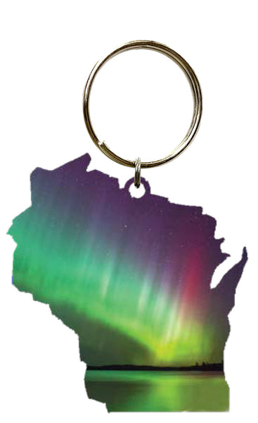 WI, Rainbow, Key Chain #8541