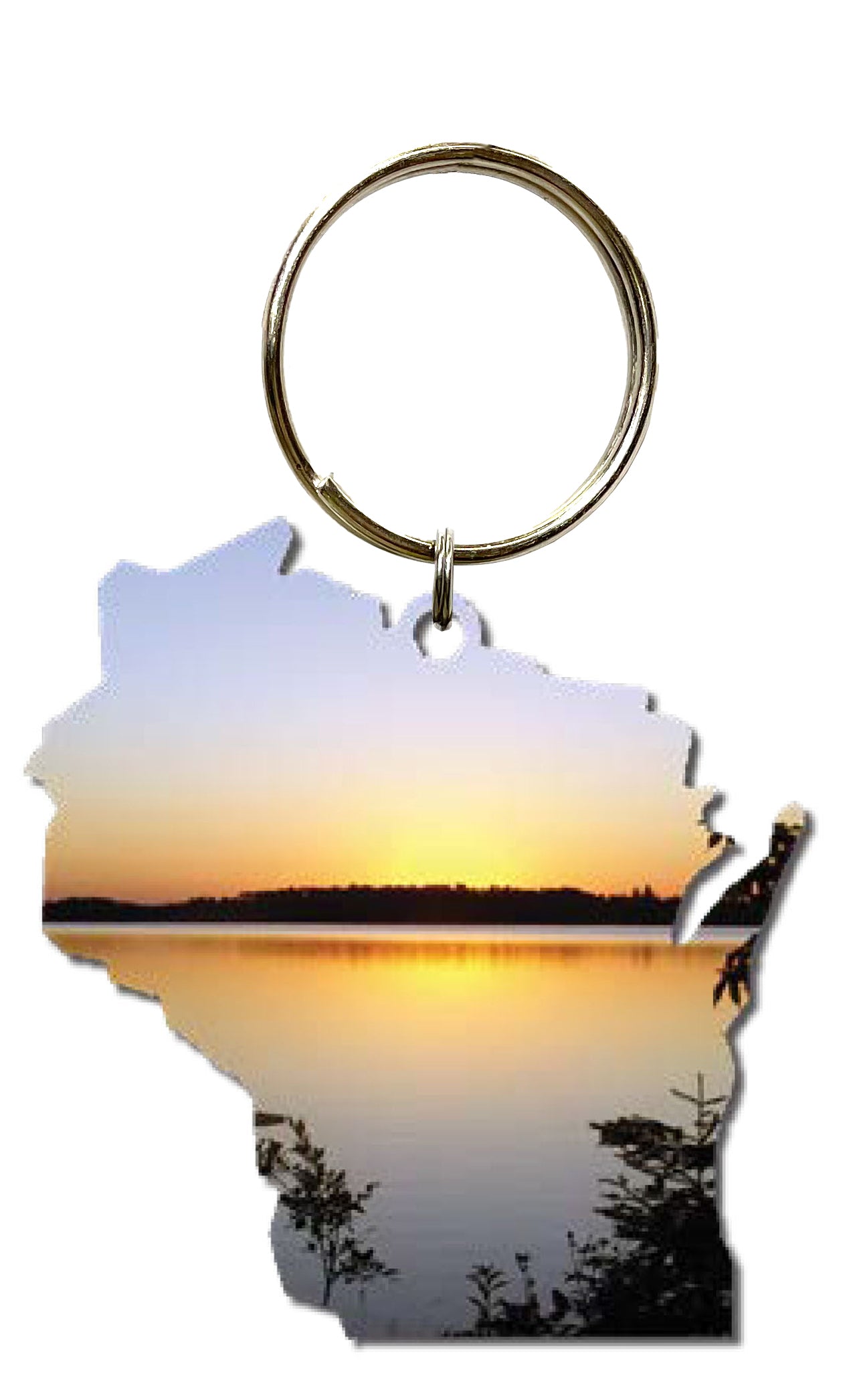 WI, Yellow Sunset, Key Chain #8545