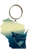 WI, Canoe, Key Chain #8557