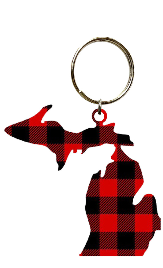 MI State, Lumberjack Plaid Key Chain #8561