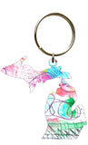 MI State, Abstract Key Chain #8583