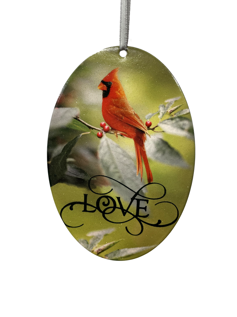Cardinal, love ornament 5 inch, Item  #8640