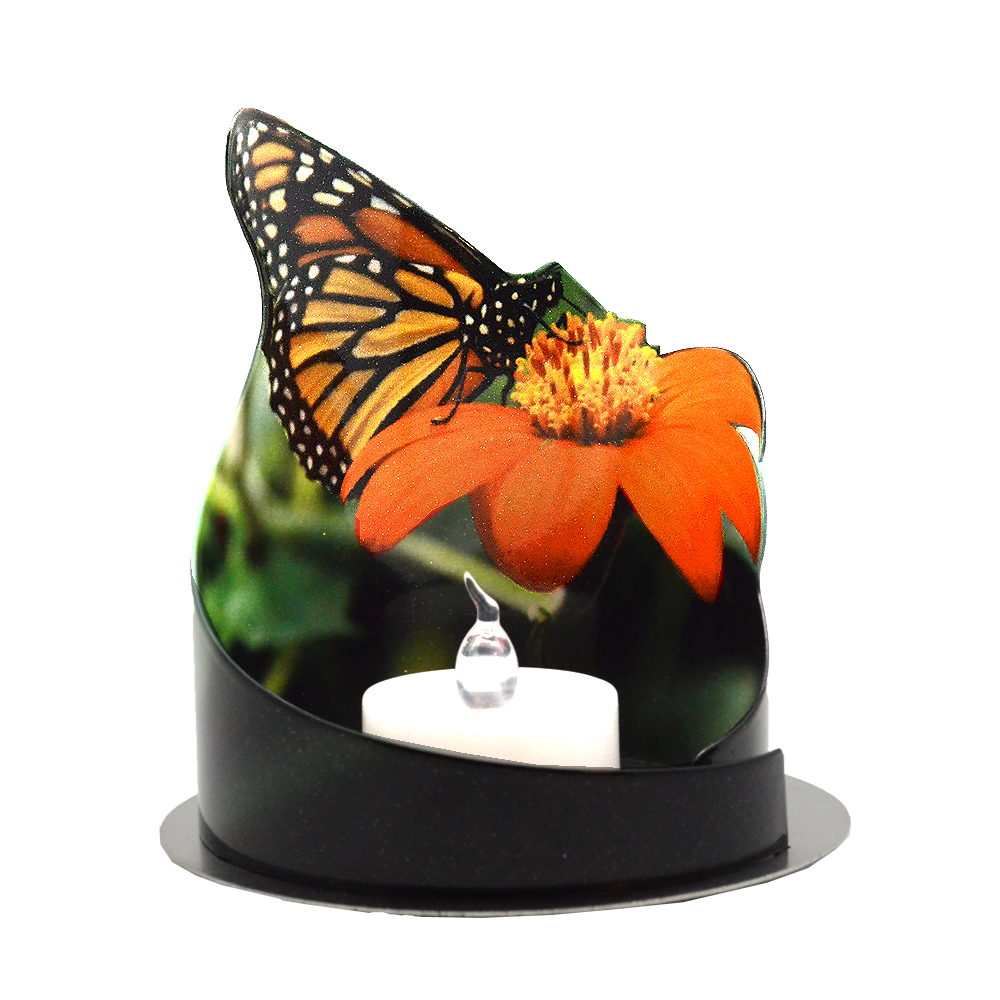 Monarch Butterfly Wrapped Candle Holder 3"