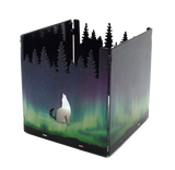 Wolf Treeline Candelabra Holder Tealight 2.5"