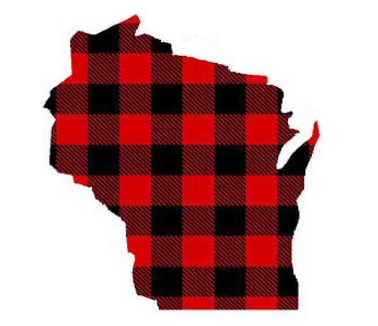 WI, Lumberjack Plaid, Magnet #9549