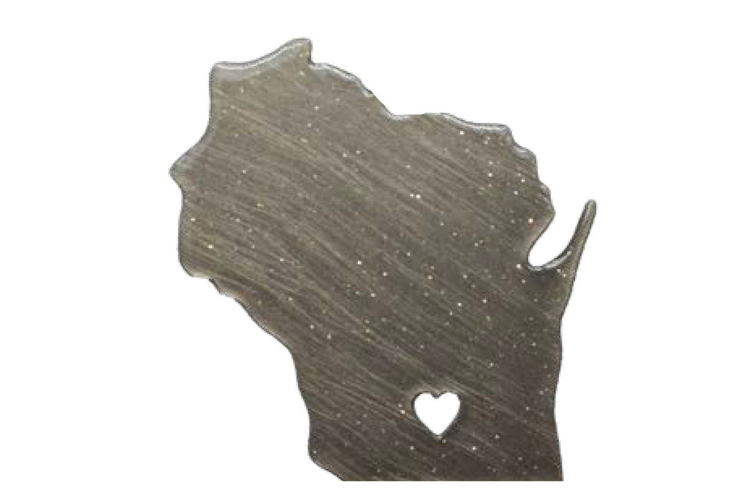 WI, I heart Wisconsin, Stainless Magnet #9566