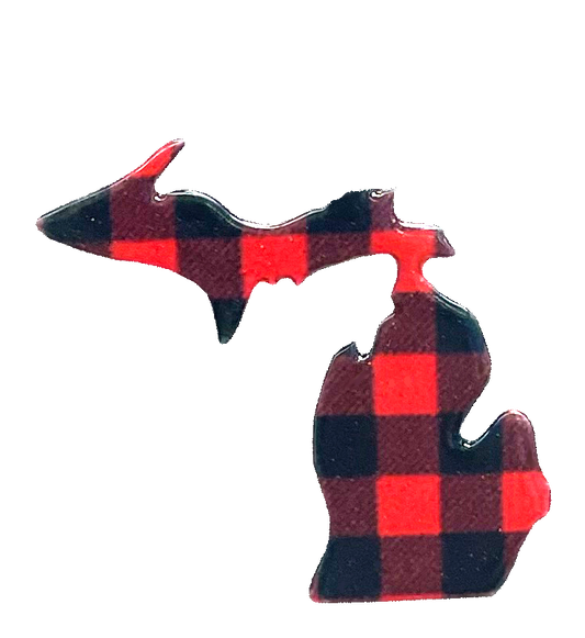 MI State, Lumberjack Plaid Magnet #9569