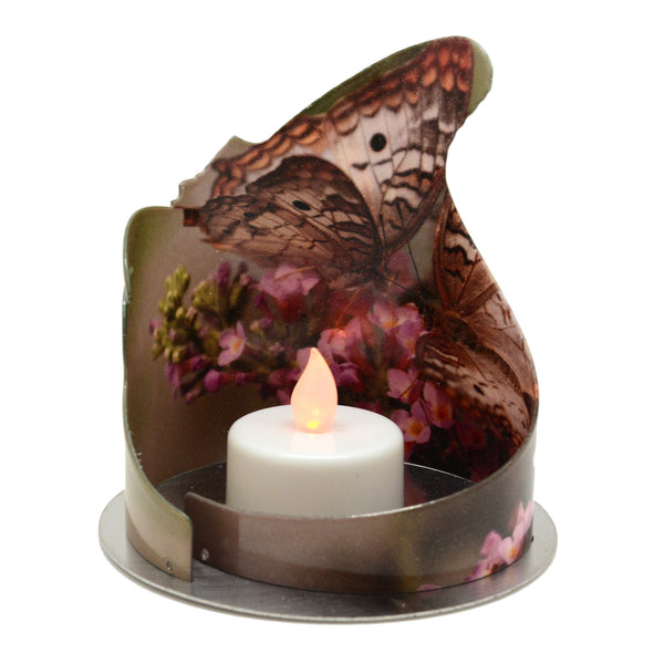 Nature Nectar Butterfly Wrapped Candle Holder 3"