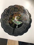 Luna Moth Wind Spinner, 18 gauge steel with powder coat finish, made in the USA