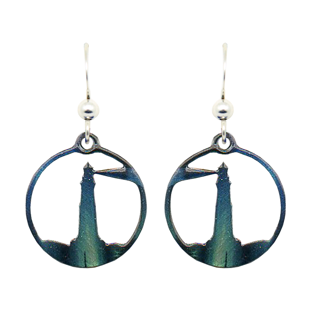 Aurora Lighthouse Earrings, Sterling Silver Earwires, Item# N1129